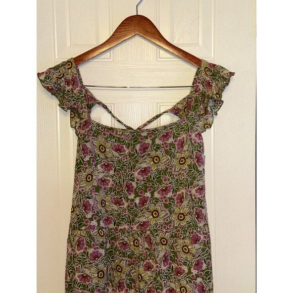 NWT Maurice’s Green Floral Open Back Mini Dress Size XL - Picture 4 of 14